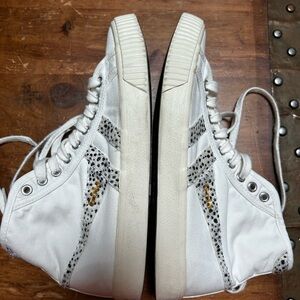 Gola White and Black High-Top Sneakers
